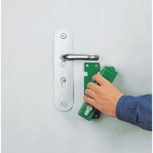 K.57 Türwächter, 80-105dB, mit Profilhalbzylinder für versch.Schließungen, grün Bild 2