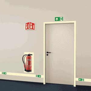 PERMALIGHT® power Hinterlegung für Feuerlöscher, Kunststoff, 500 x 800mm Bild 3