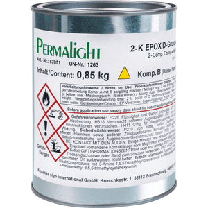 Grundweiß, für PERMALIGHT® Nachleuchtfarbe, 2-Komponenten- Epoxid, 1kg / Dose Bild 2
