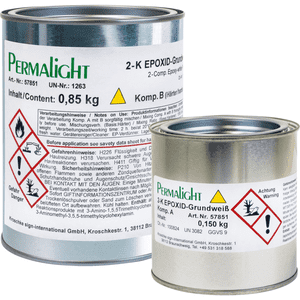 Grundweiß, für PERMALIGHT® Nachleuchtfarbe, 2-Komponenten- Epoxid, 1kg / Dose Bild 1