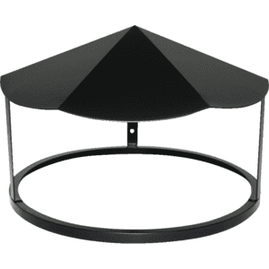 Regenschutzdach Diabolo, schwarz, Stahlblech feuerverzinkt, 420 x 420 x 285mm, 2,5kg Bild 1