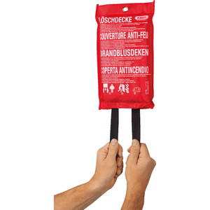 ABUS Feuerlöschdecke, DIN EN 1869, weiß, Glasfasergewebe, 1000 x 1000mm, 527g Bild 2