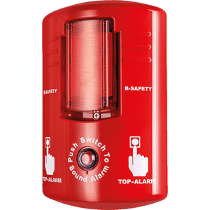B- SAFETY TOP- ALARM, lokaler, manuell auszulösender Alarm, rot, 260 x 160 x 75mm Bild 1