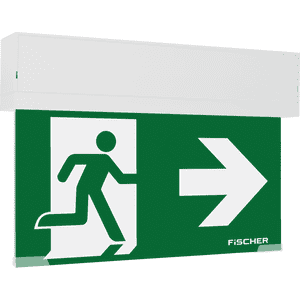 FiSCHER LED- Rettungszeichenleuchte Typ S1, mit AUTOTEST- Funktion, 283 x 199 x 50mm Bild 1