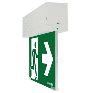 FiSCHER LED- Rettungszeichenleuchte Typ S1, mit AUTOTEST- Funktion, 283 x 199 x 50mm Bild 2