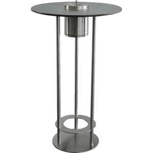 Raucherstehtisch, Edelstahl, pulverbeschichtet, Höhe: 1130mm, Durchmesser: 675mm Bild 1