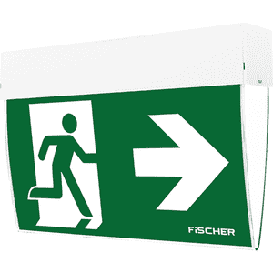 FiSCHER LED- Rettungszeichenleuchte FiSCHER 1U, inkl. 4 Pfeilpiktos, 283 x 186 x 50mm Bild 2