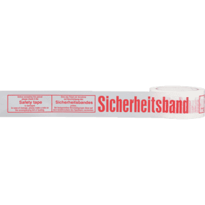 Warnband Sicherheitsband, weiß/rot, Polypropylen, 50mmx66m, 6 Rollen / Verpackungseinheit Bild 1