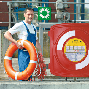 Rettungsring- Wandgehäuse- Set, Kasten, Ring, Rettungsleine, 3 Teile / VE Bild 4