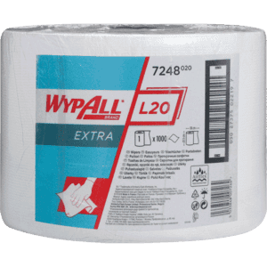 Kimberly- Clark Wischtücher Wypall® L20 EXTRA, 2-lagig, weiß, 24 x 38cm, 1000 / Rolle Bild 1