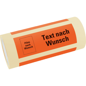Warn-/Hinweisetikett, P+Tnach Wunsch, rot/schwarz, Haftpapier, permanent, 80x40mm, 500/Rolle Bild 2