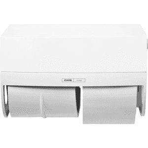 CWS Toilettenpapierspender Paradise, für zwei Rollen, weiß, Kunststoff Bild 1