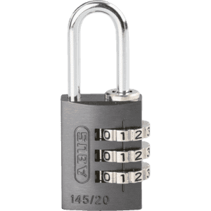 ABUS Zahlenschloss 145/20, 3-stelliger Zahlencode, titanium, Aluminium, B 22,5mm Bild 1