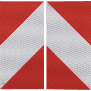 Warnmarkierung, rot/weiß, Magnetfolie, reflektierend, 282x141mm, 8 Stück / Verpackungseinheit Bild 1