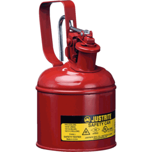 asecos Sicherheitsbehälter, für entzündbare Flüssigkeiten, rot, Stahlblech, 1 l Bild 1