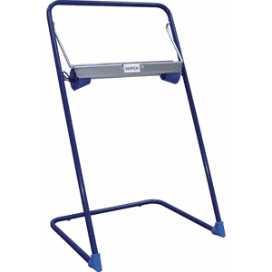 Bodenständer WIPEX, für Rollen bis 40 cm Breite, blau, Metall, 500 x 840 x 405mm Bild 1