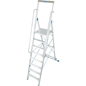 KRAUSE Stufen- Stehleiter, mit Plattform, EN 131, 8 Stufen, AH 3, 9m, 21kg Bild 1
