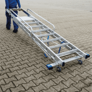 KRAUSE Stufen- Stehleiter, mit Plattform, EN 131, 8 Stufen, AH 3, 9m, 21kg Bild 2