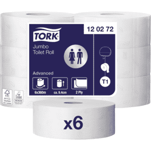 TORK Advanced-Toilettenpapier T1, 2-lagig, geprägt, weich, weiß, 6 / Verpackungseinheit Bild 1