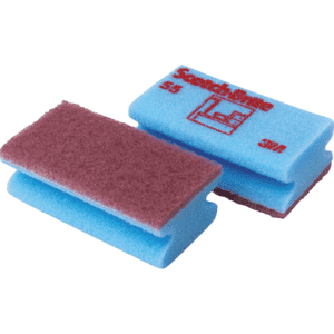 3M Scotch- Brite Reinigungsschwamm, nur zur nassen Anwendung, blau, 7 x 13cm Bild 1