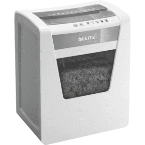 LEITZ IQ Aktenvernichter Office, Sicherheitsstufe P4, weiß, 12,5kg, 370x465x279mm Bild 1