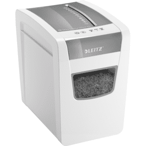 LEITZ IQ Aktenvernichter Home Office Slim, P4, weiß, 6,5kg, 375 x 255 x 370mm Bild 1