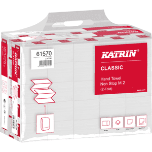 KATRIN® CLASSIC Falthandtücher NON STOP M2 wide, 2-lagig, saugstark, 4000 / Verpackungseinheit Bild 2