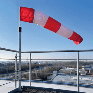 Windsackset: Halterung mit Mastadapter, Windsackkorb, Windsackhülle, Ø300mm Bild 1