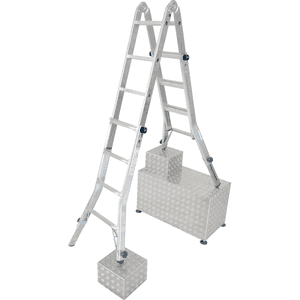 STABILO® Professional Sprossen- Gelenk- Teleskopleiter, 4 x 4 Stufen, AH 5m, 16kg Bild 1