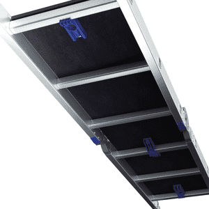 WERNER® Vielzweckleiter, 4-teilig mit Plattform, 4x3 Sprossen, AH bis 4,54m, 13,8kg Bild 3