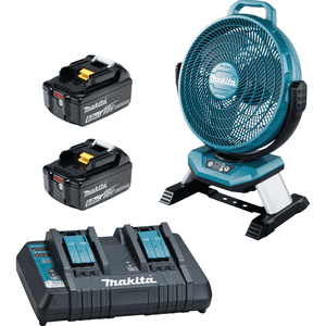 Makita Akku- Lüfter Set, Akku- Lüfter DCF301Z, Ladegerät DC18RD und Akku BL1860B Bild 1