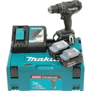 Makita Akku- Schlagbohrschrauber DHP482F3JB, 18V, schwarz, Drehmoment max. 62Nm Bild 1