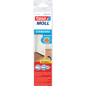 tesamoll® STANDARD Türdichtschiene, für glatte Böden, weiß, 37mmx1000mm Bild 1