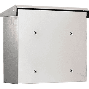 Briefkasten Medium, Namensfenster, Edelstahl, Wandmontage, 2 Schlüssel, 380x340x148mm Bild 4