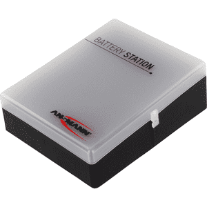 ANSMANN Batteriebox 48, für 24x AA, 20x AAA und 4x 9V Block, schwarz, 138x172x62,8mm Bild 1