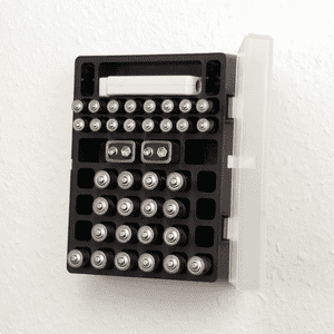 ANSMANN Batteriebox 48, für 24x AA, 20x AAA und 4x 9V Block, schwarz, 138x172x62,8mm Bild 4
