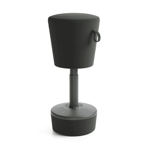 Hocker Mickey, drehbar, sitzhöhenverstellbar, grau, 580 x 390 x 390mm Bild 1