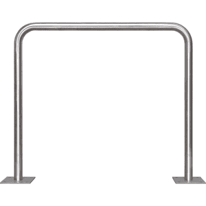 K.57 Fahrrad- Anlehnbügel Proof, zum Aufdübeln, Edelstahl, 900 x 800mm Bild 1