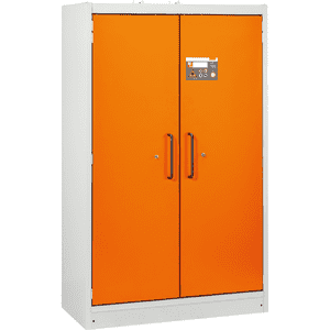 CEMO Sicherheitsschrank PROline 12/20 Typ 90, Korpus grau, Türen orange Bild 1