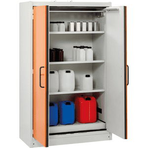 CEMO Sicherheitsschrank PROline 12/20 Typ 90, Korpus grau, Türen orange Bild 2