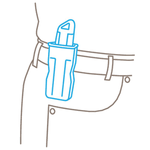 MARTOR Köcher, klein, für Sicherheitsmesser, blau, Kunststoff, 104 x 40 x 33mm, 24g Bild 2