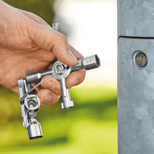 KNIPEX® Schaltschrankschlüssel TwinKey®, 8-strahlig mit Wendebit Bild 3