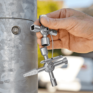 KNIPEX® Schaltschrankschlüssel TwinKey®, 8-strahlig mit Wendebit Bild 4