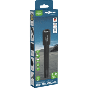 ANSMANN LED Taschenlampe Future T150, hochwertig, 150 Lumen, schwarz, 25x25x156mm Bild 3