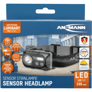ANSMANN Stirnlampe HD230BS, 5W LED und roter COB- LED, 230 Lumen, 6,3 x 41,7 x 60mm Bild 2