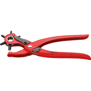 KNIPEX® Revolverlochzange, zum Stanzen von Löchern, rot, pulverbeschichtet Bild 1
