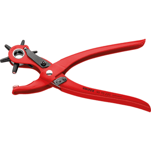 KNIPEX® Revolverlochzange, zum Stanzen von Löchern, rot, pulverbeschichtet Bild 2