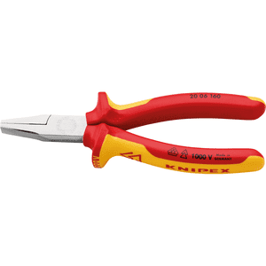 KNIPEX® Flachzange, isoliert mit Mehrkomponenten-Hüllen, VDE-geprüft, 160x54x20mm Bild 1