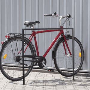K.57 Fahrrad-Anlehnbügel Edge, zum Einbetonieren, anthrazit, Rechteckrohr, 900x800mm(1200mm) Bild 2