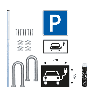 Vorteils- Set Elektro- Ladestation für 1 Parkplatz, mit Schutzbügel Allround XL Bild 1